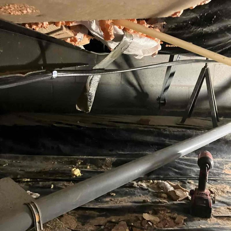 240v 60a furnace circuit installation in crawl space