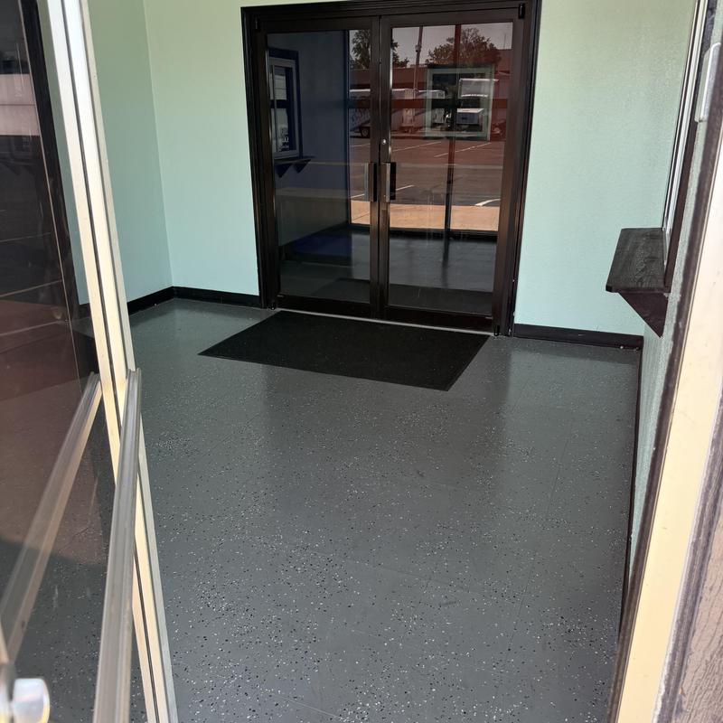 Storefront glass doors with new lock keys