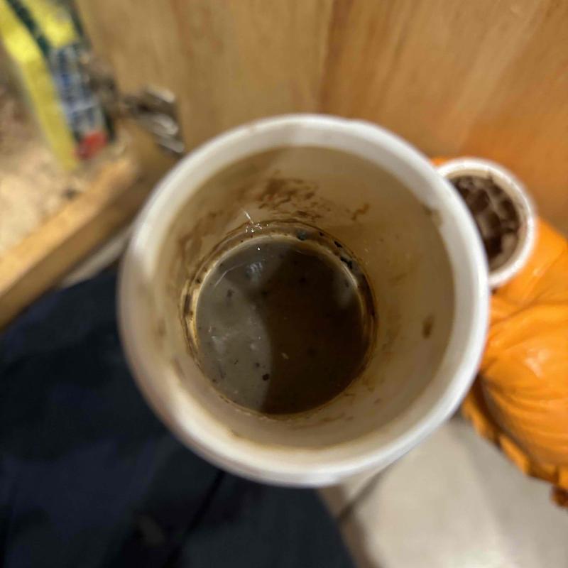 Kitchen sink PVC trap with blockage inside