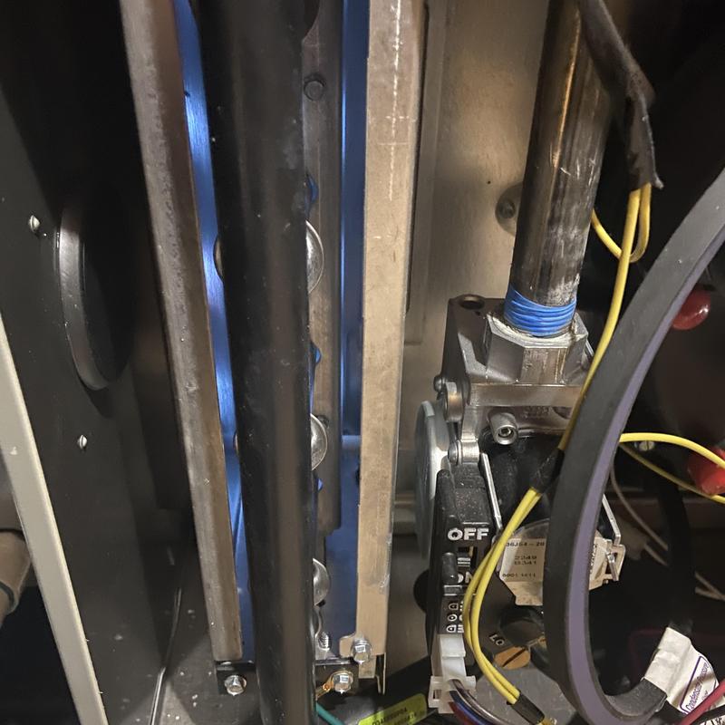 Heater control board with loose wiring and gas valve