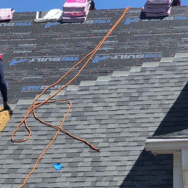 Owens Corning Estate Gray shingle roof installation Owens Corning Estate Gray shingle roof installation