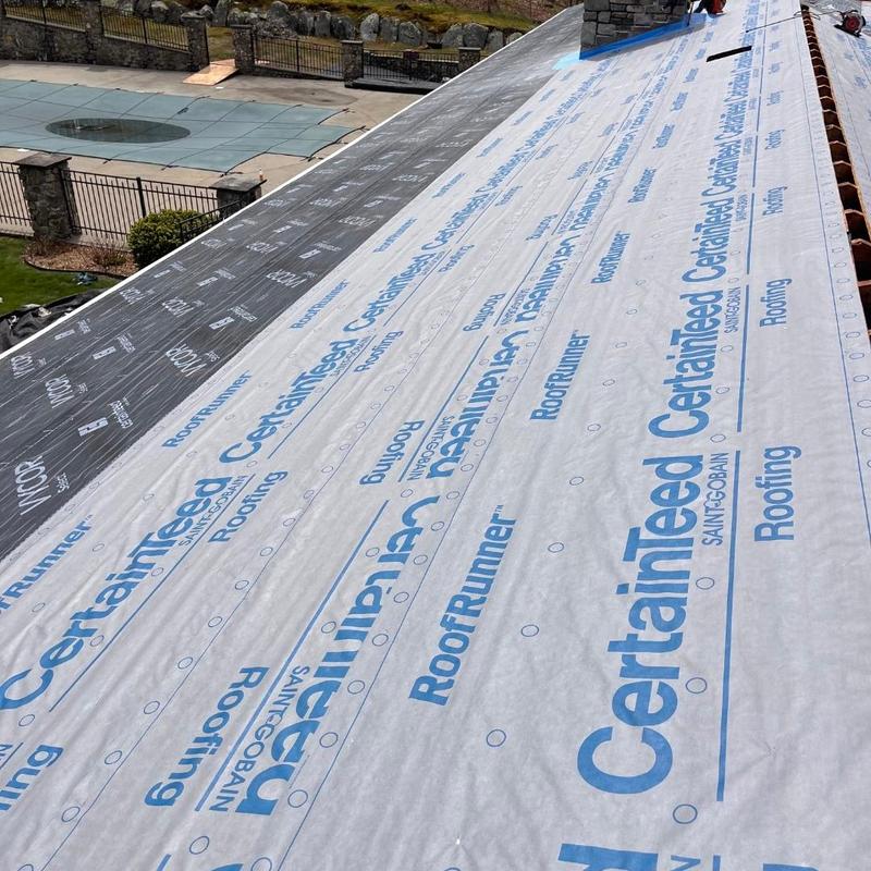 CertainTeed Roofing Underlayment Installation on Roof