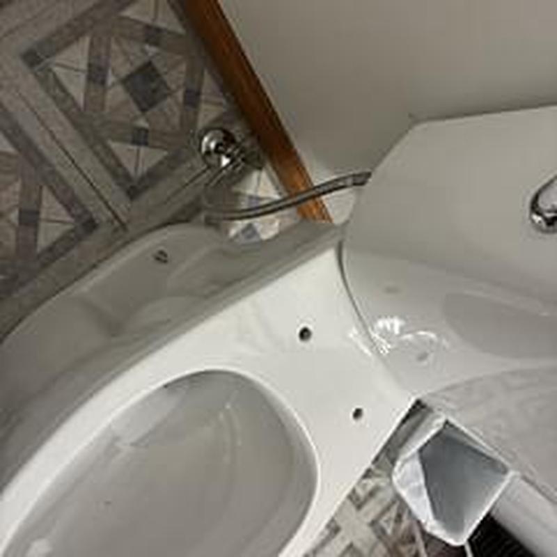 Toilet water line and closet flange replacement in bathroom