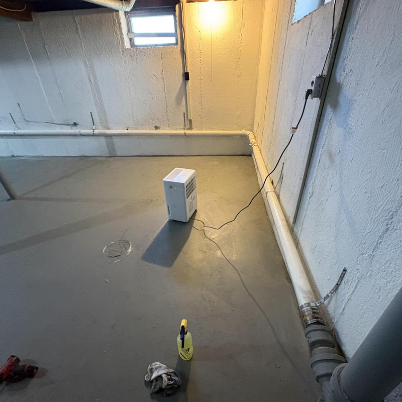 3-inch PVC basement horizontal stack with cleanouts