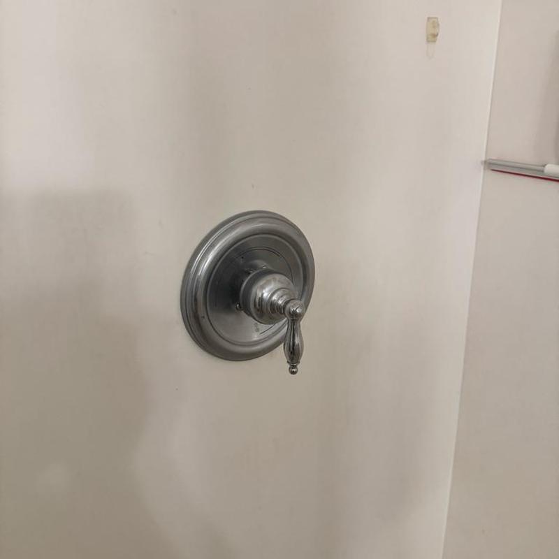 Shower valve handle with Moen Posi-temp cartridge installed