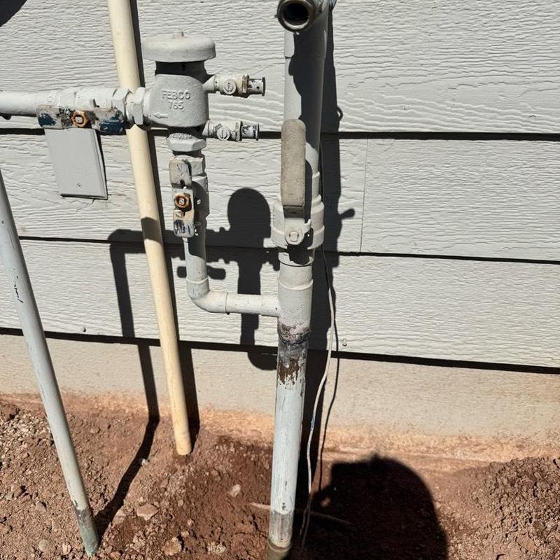 Main water riser with new 1 1/4 tee fitting