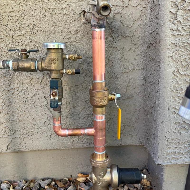 Water main ball valve and pressure relief valve installation