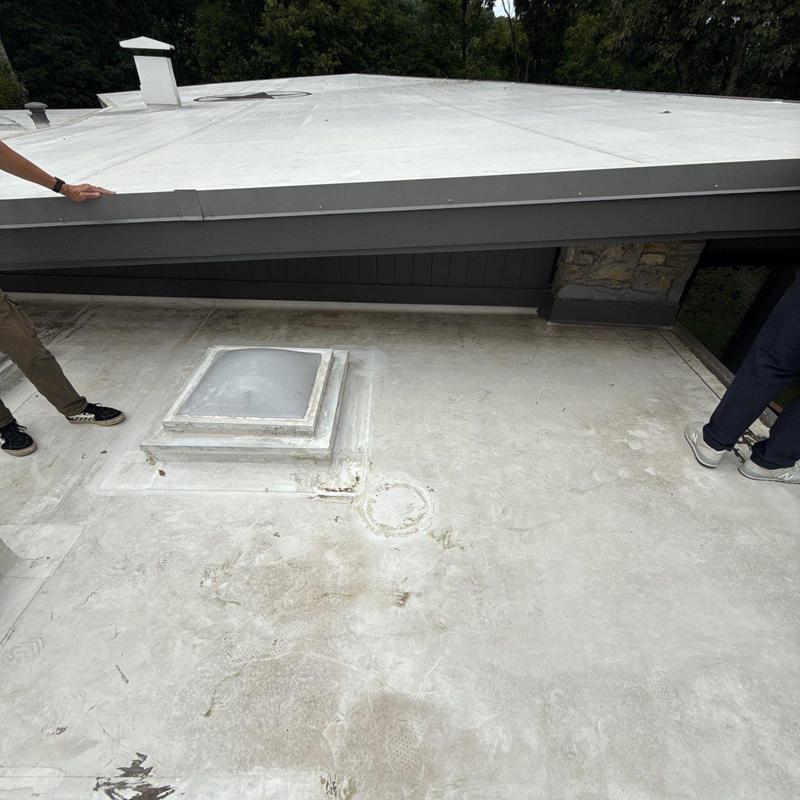 Flat roof and skylight hail damage inspection