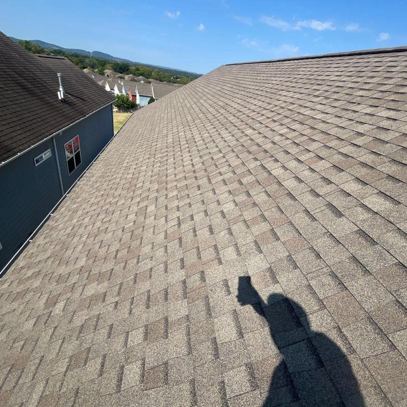 Asphalt shingle roof with hail damage inspection in Tennessee