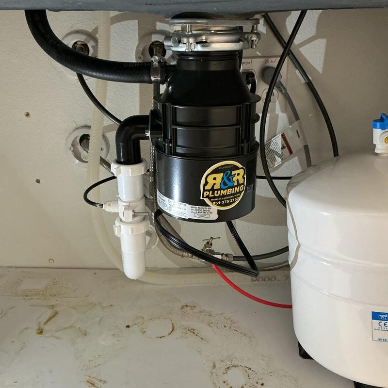 Badger 5 garbage disposal with plumbing connections