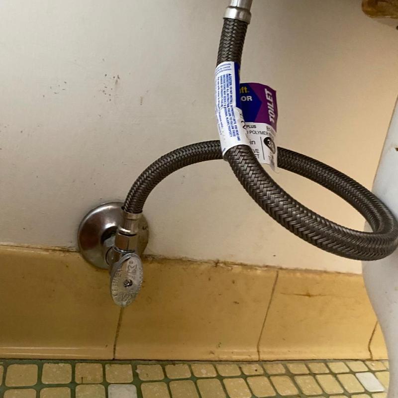 Toilet supply line and valve replacement with secure fittings