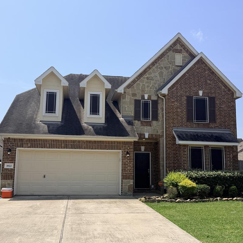 Roof shingles with hail and wind damage inspection