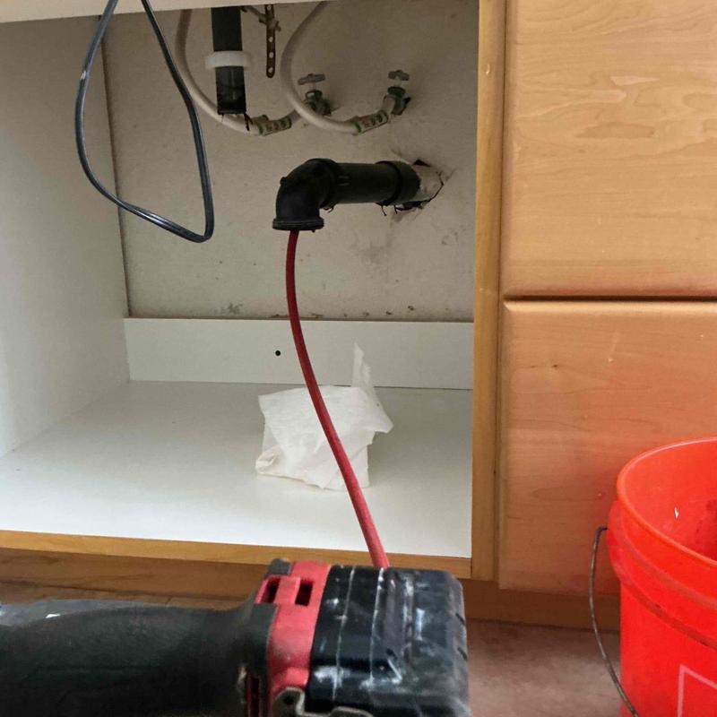 Drain pipe snake cleaning with no resistance detected