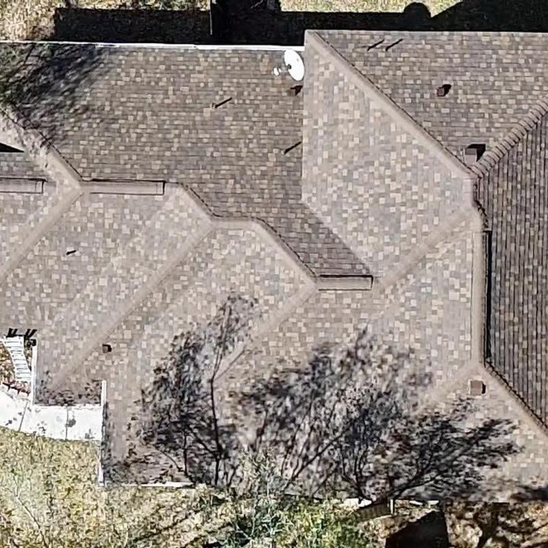 Owens Corning Duration shingle roof installation aerial view