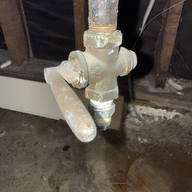 Gas valve on water heater supply line installation