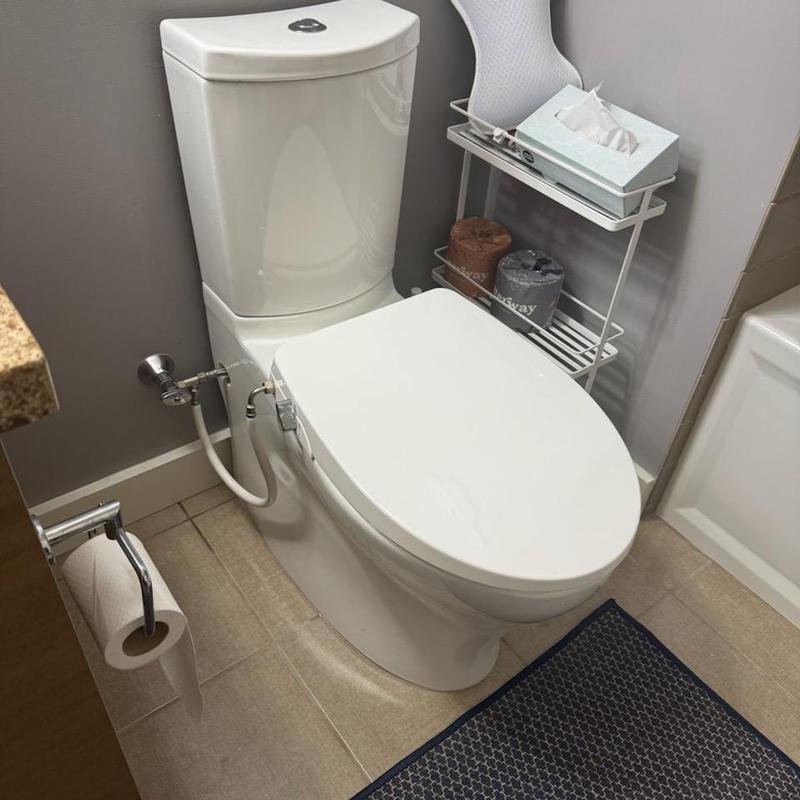 Toilet with new Fluidmaster fill valve and angle stop