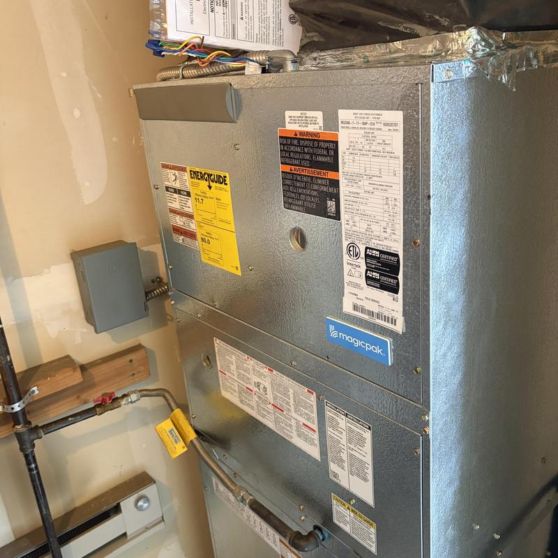 MagicPak rooftop HVAC unit installed in mechanical room