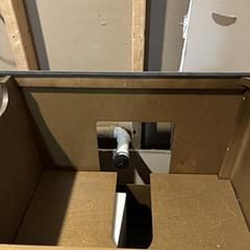 Double lavatory plumbing with new vanity cutoff valves