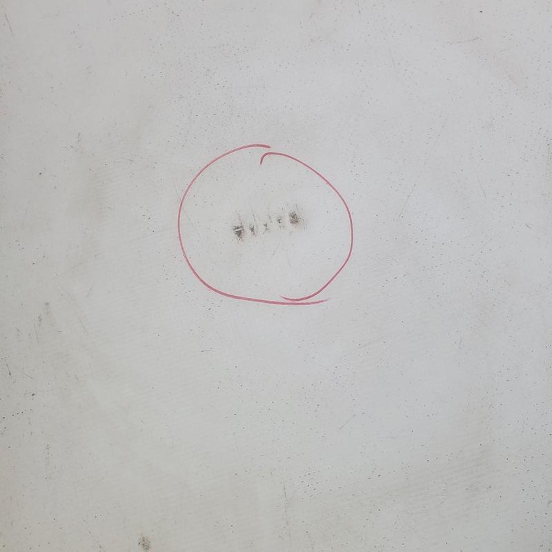 TPO flat roof perforations circled in red marker