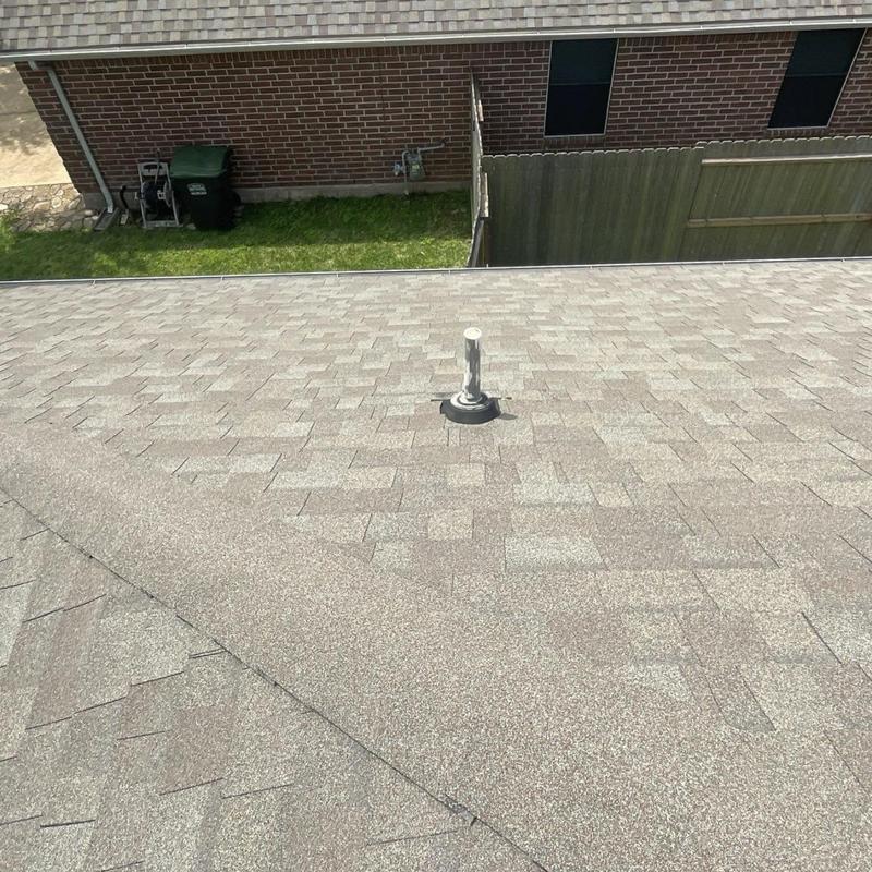 Roof vent flashing on asphalt shingle roof in Pearland, TX