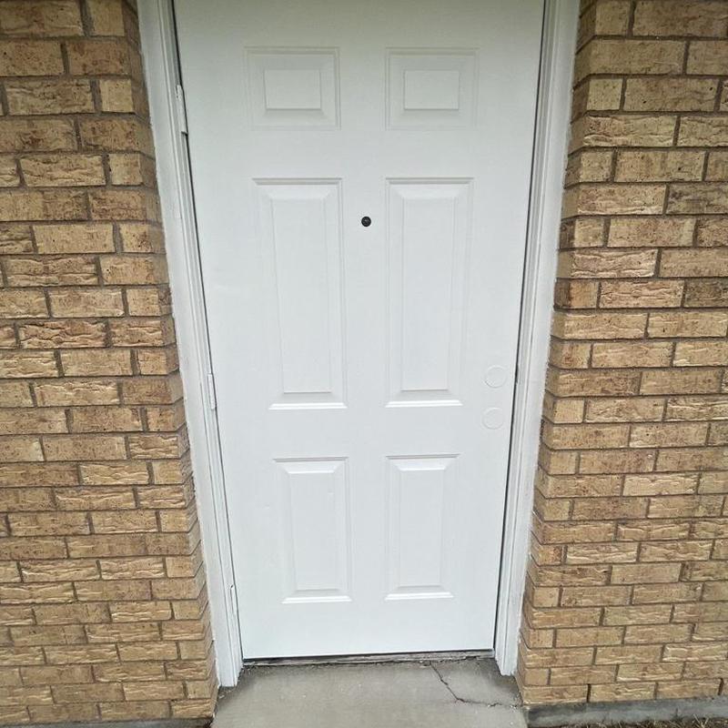 Exterior door trim with fresh paint in Cleburne