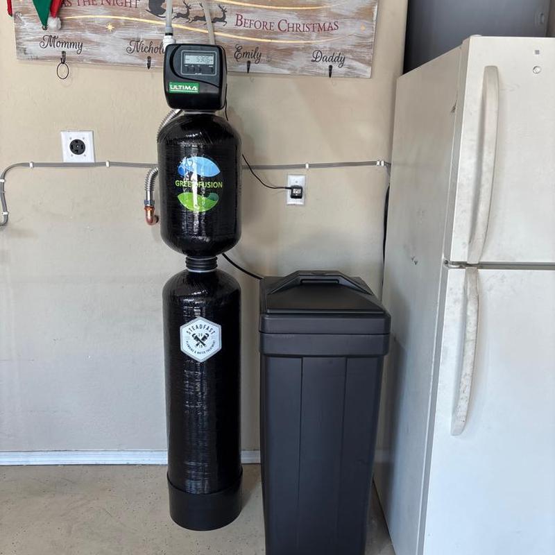 Green Fusion 1,000 water softener system installed