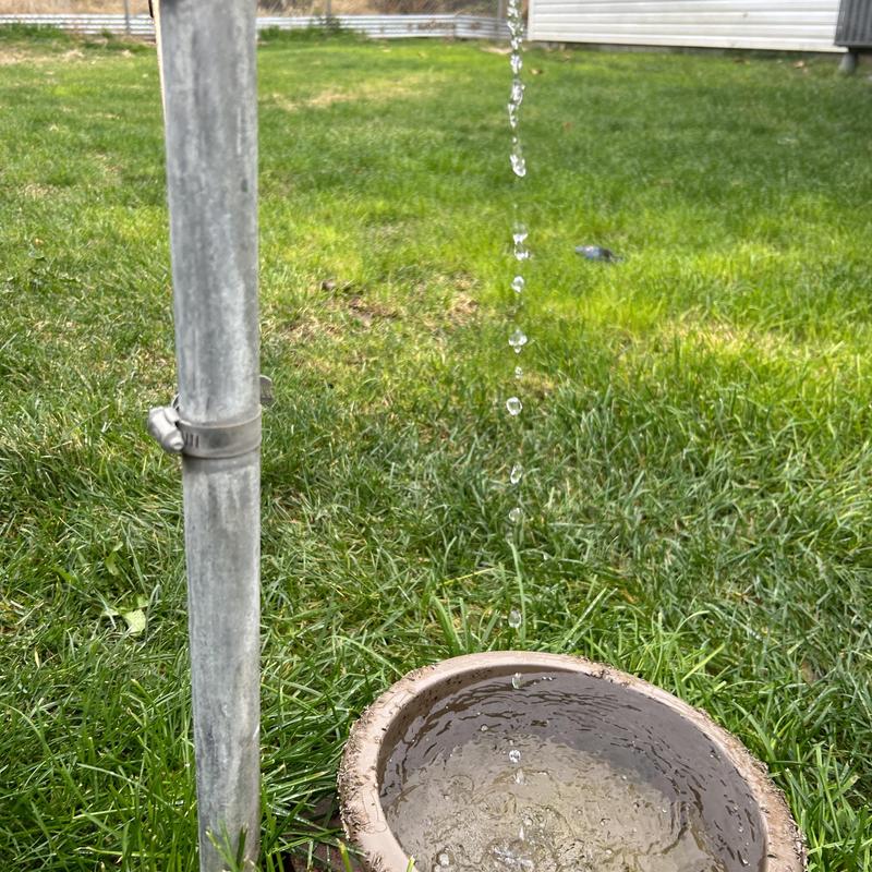 Bury hydrant leaking water into ground basin