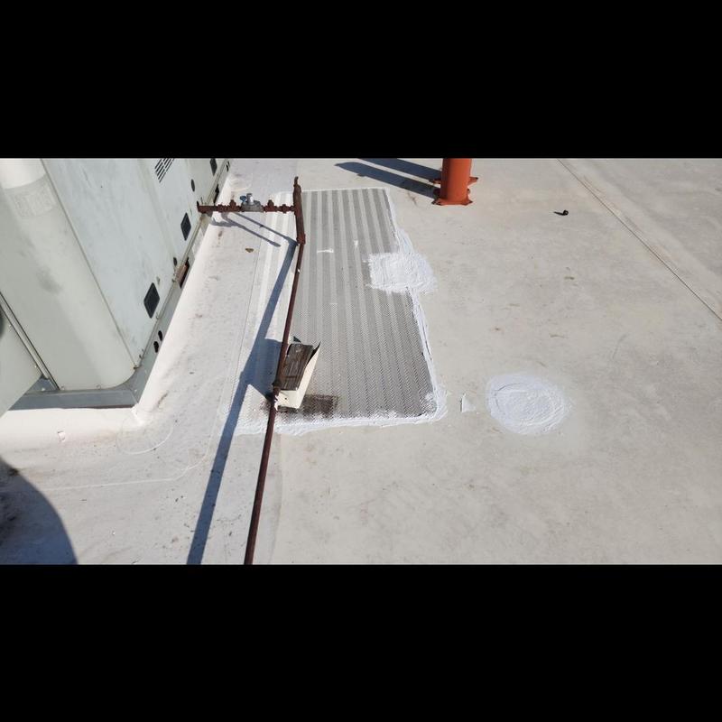 TPO roof patching and sealing near HVAC unit TPO roof patching and sealing near HVAC unit