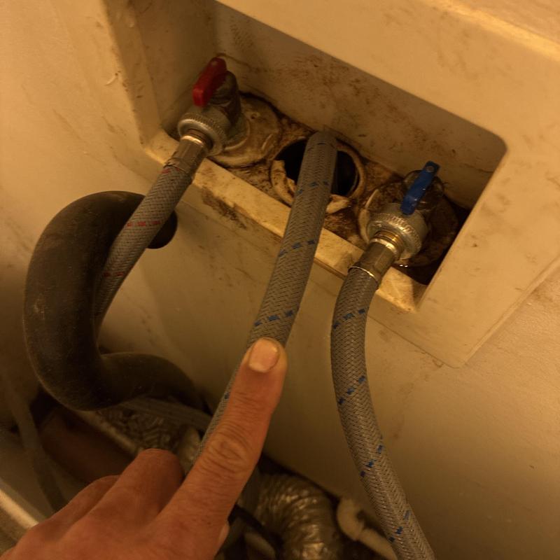Toilet water supply line disconnection in unit 204