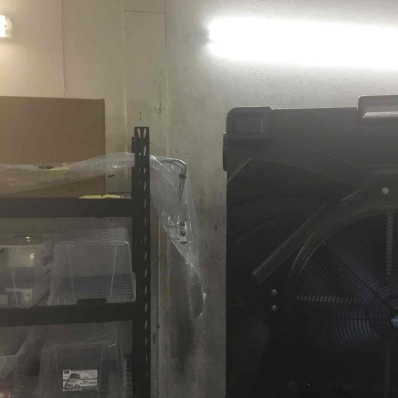 Water line and spickets installation in shop wall