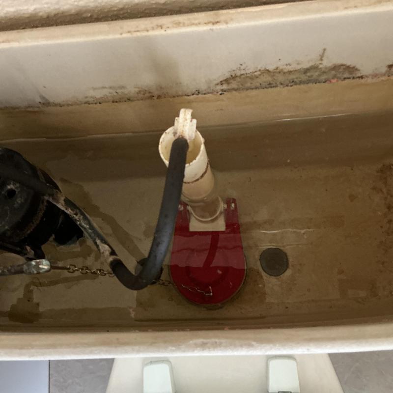 Toilet flapper and fill valve inside tank Toilet flapper and fill valve inside tank