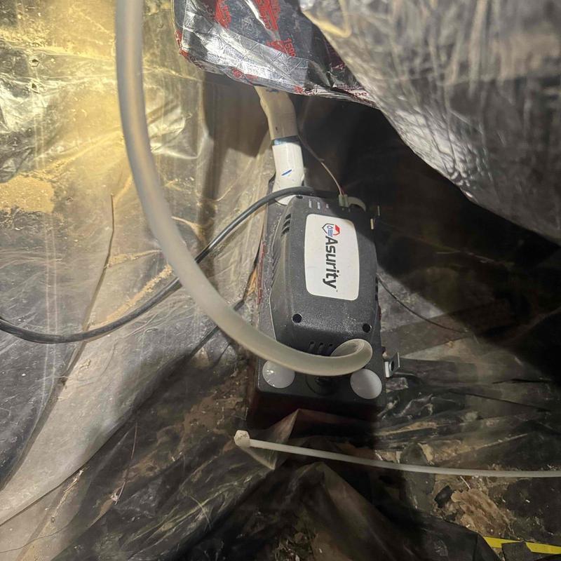 Furnace condensate pump and auto vent in crawl space