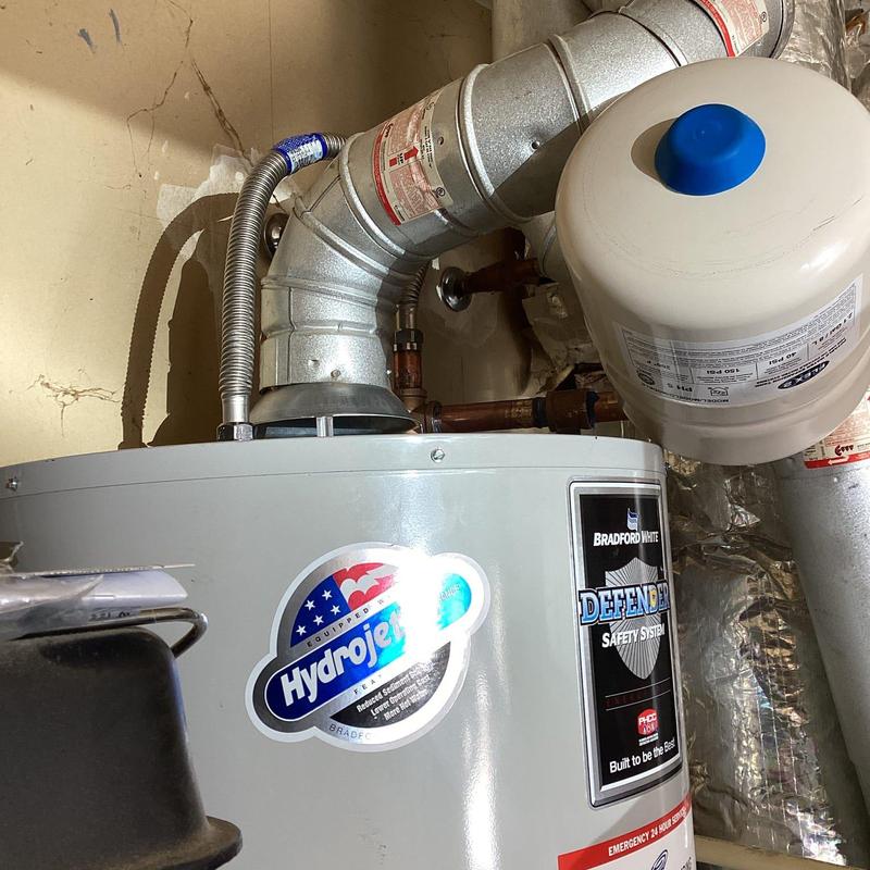 Bradford White 50 gallon gas water heater installation