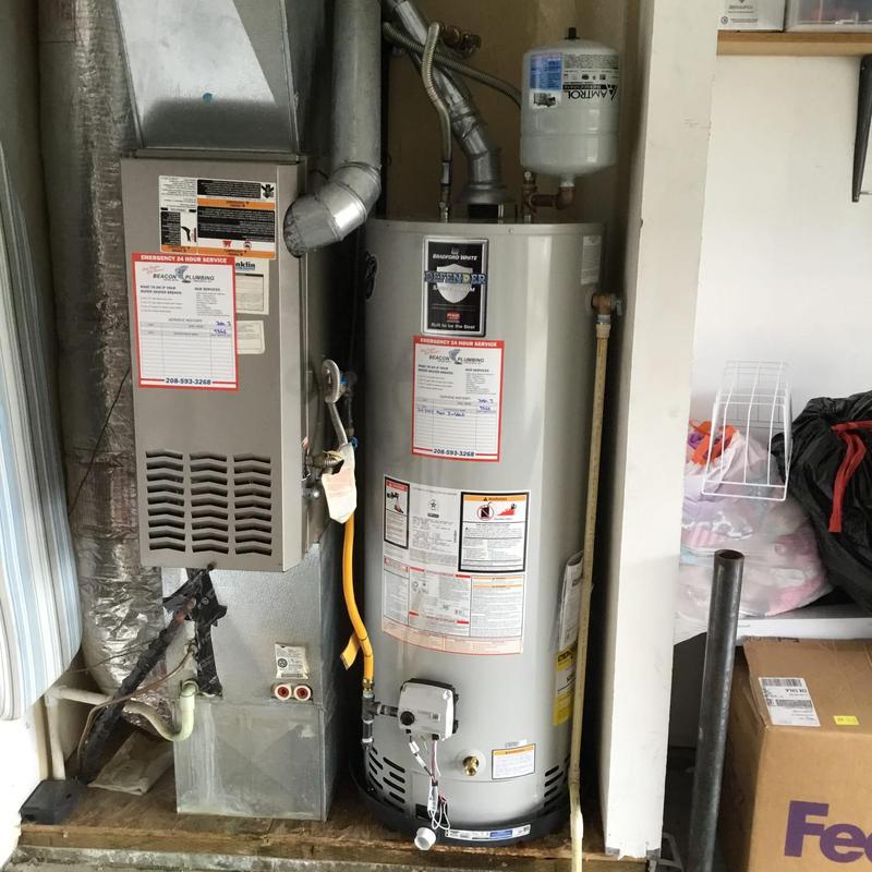 Water heater and gas supply line installation in utility room