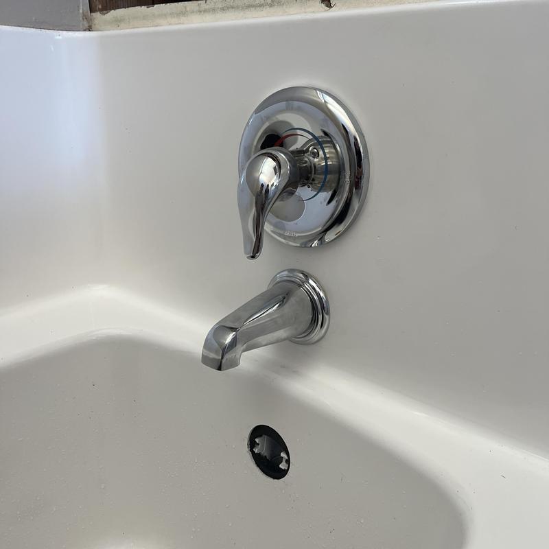 Moen shower valve and trim installation in bathtub Moen shower valve and trim installation in bathtub