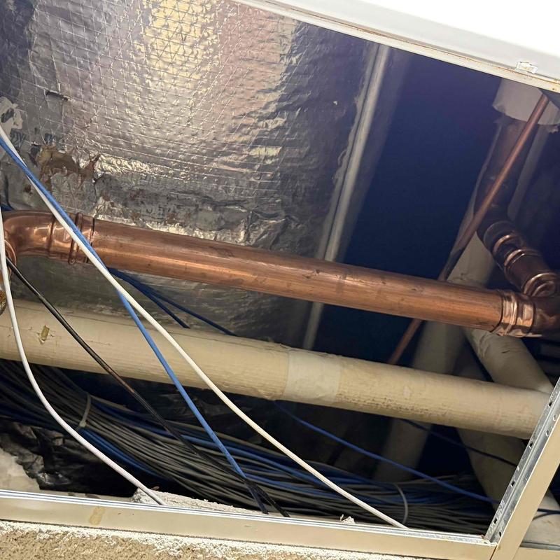 Copper water pipes with backflow and spot repairs