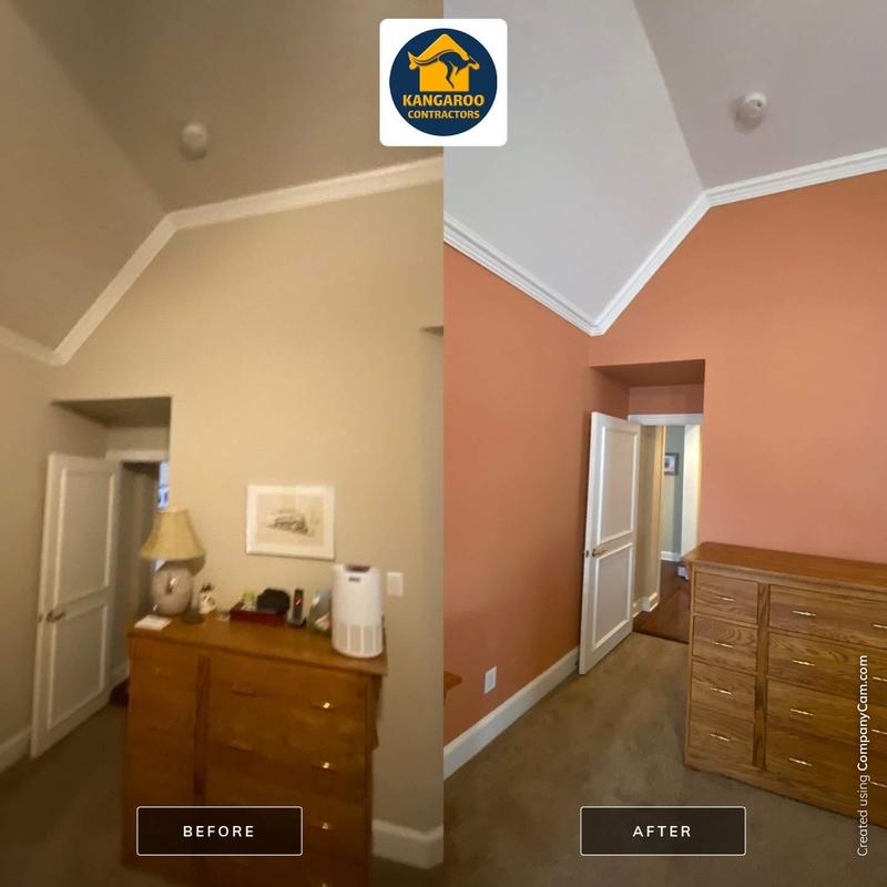 Interior walls painting with new earthy color