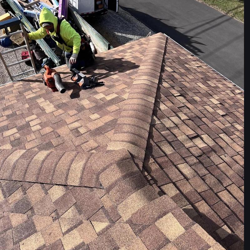 CertainTeed Landmark Pro roof installation with ridge caps