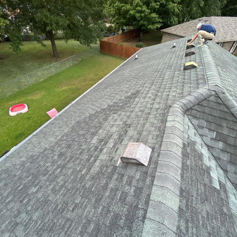 Asphalt shingles roofing with inspection and hail damage
