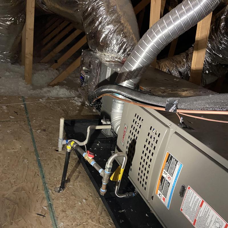 Air scrubber installation on attic HVAC system