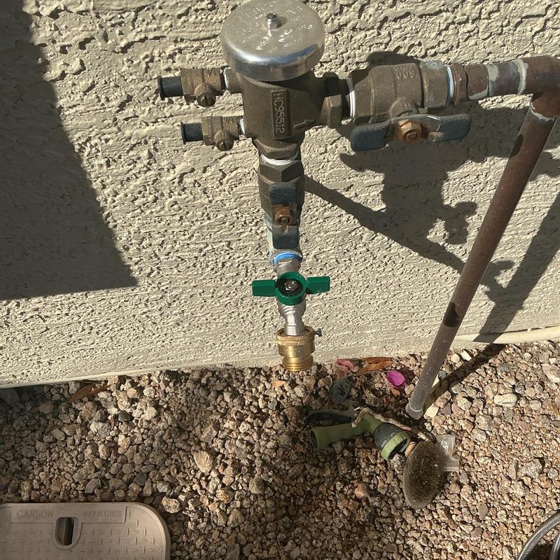 Outdoor hose bib with quarter turn angle stop valve Outdoor hose bib with quarter turn angle stop valve