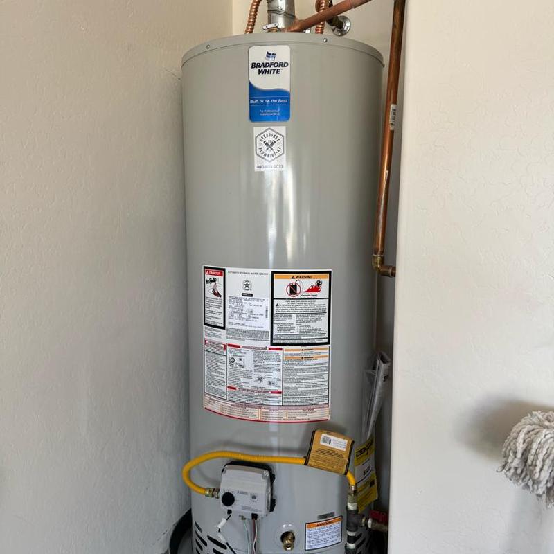 Bradford White 50-gallon gas water heater installation