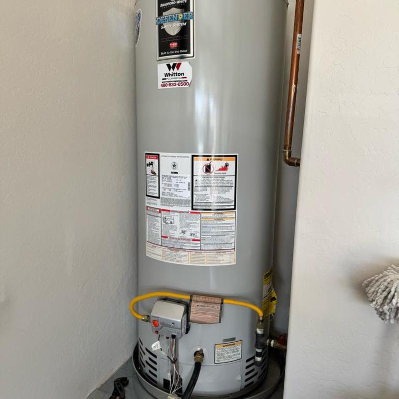 50 gallon Bradford White gas water heater installation