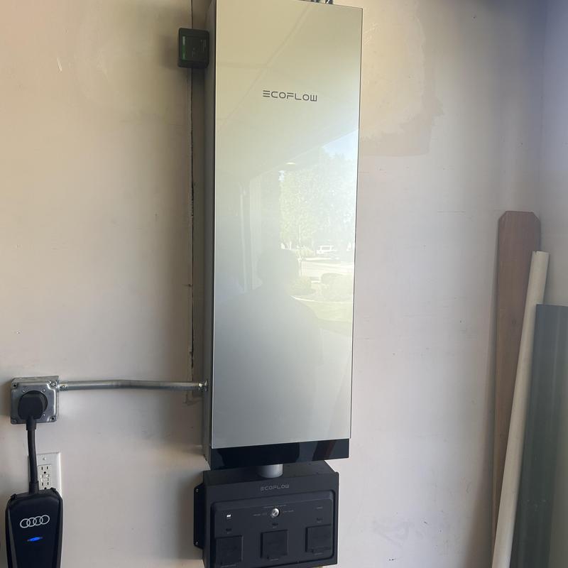 EcoFlow smart electrical panel installation in garage
