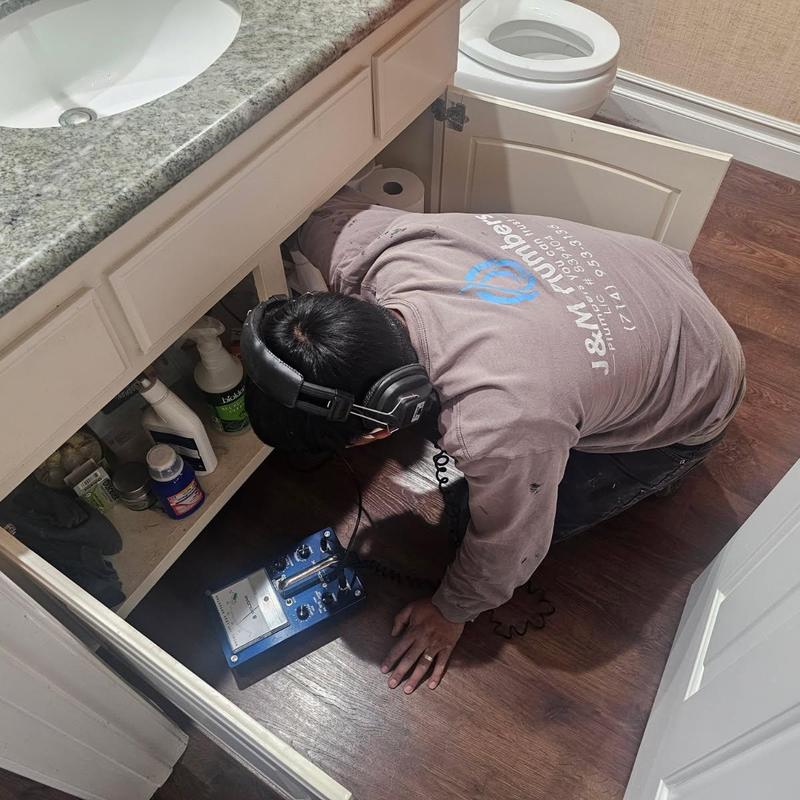 Goldak leak detection system used under bathroom sink
