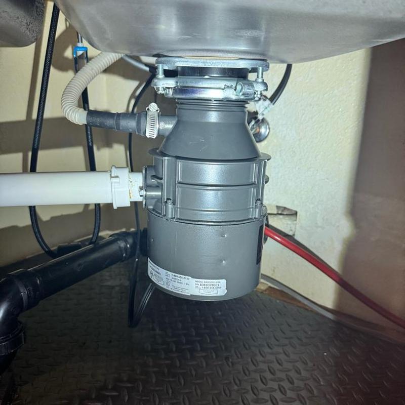 Garbage disposal installation with dishwasher drain loop