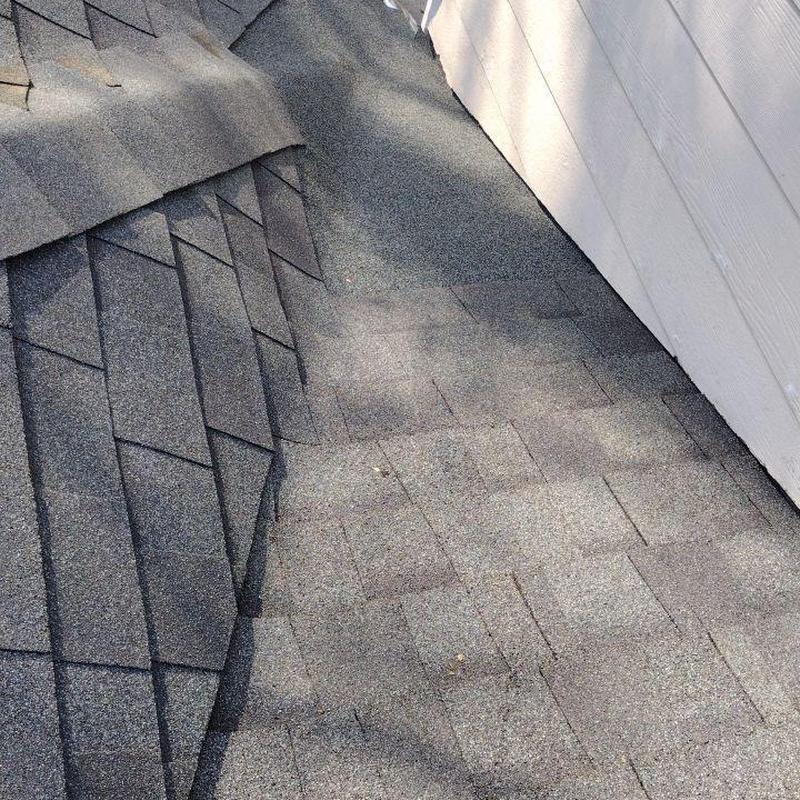 Dead valley metal pan with asphalt shingles and flashing