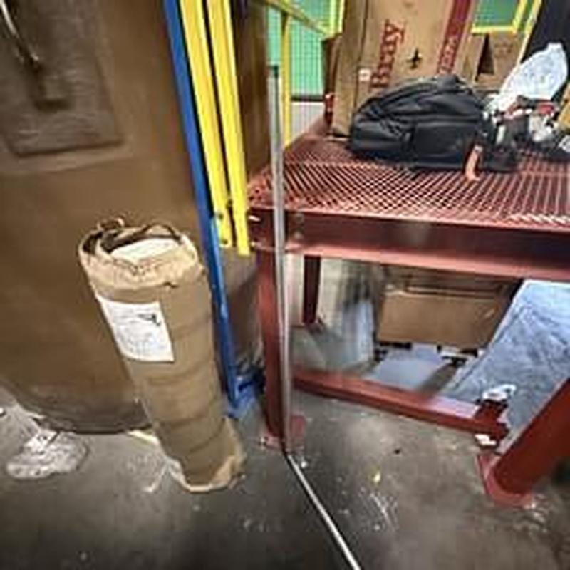 Steel feed line with shut down valve installation