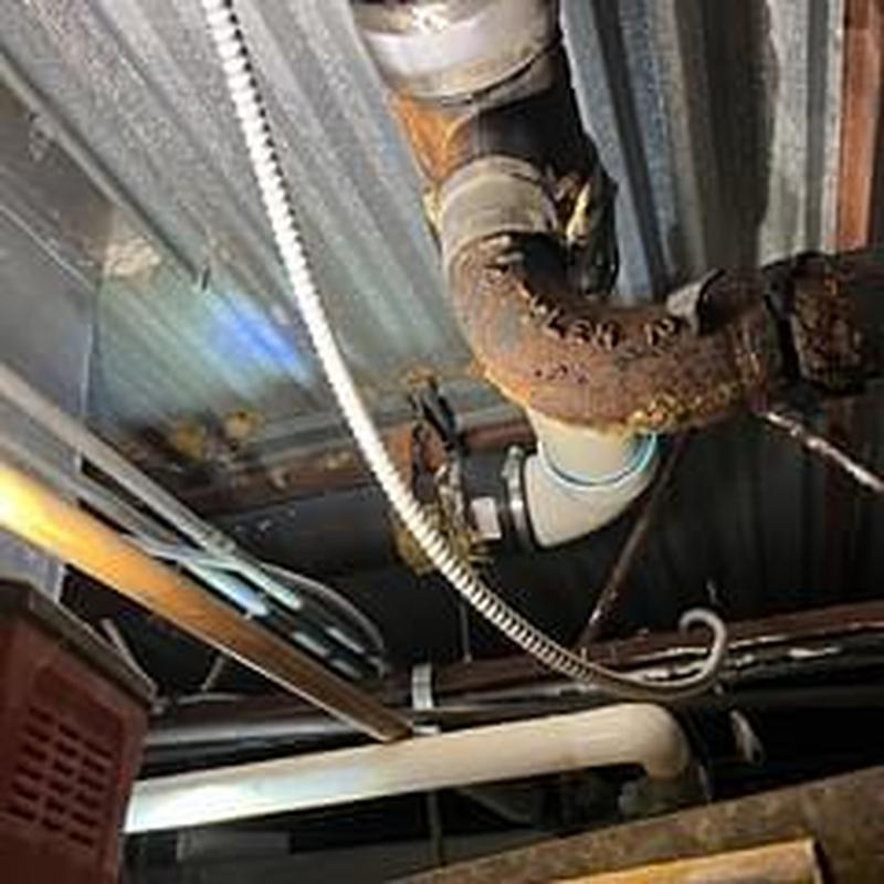 Cast iron drain line replaced with PVC and AAV vent