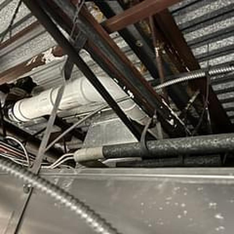PVC drain line and AAV vent installation in ceiling